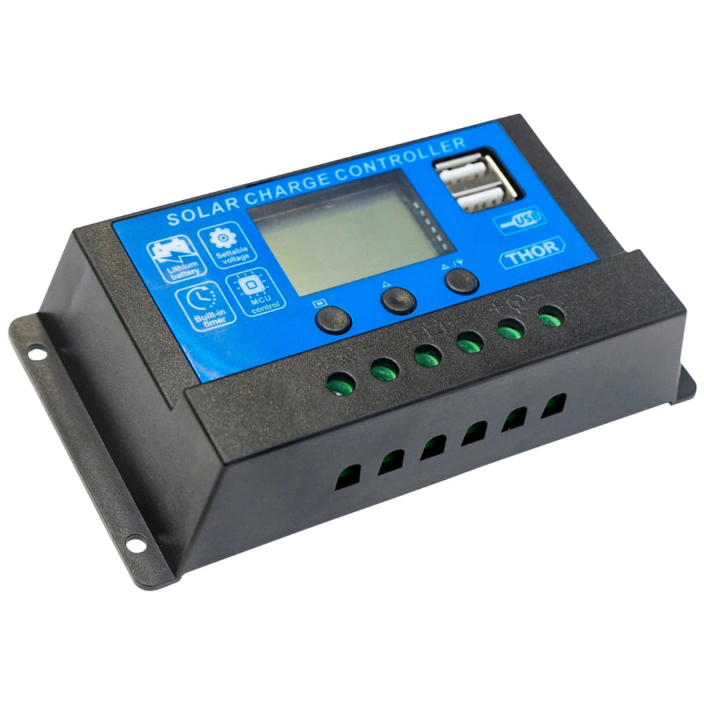 Regolatore di tensione per pannello solare 10A 12V/24V 2X porta USB