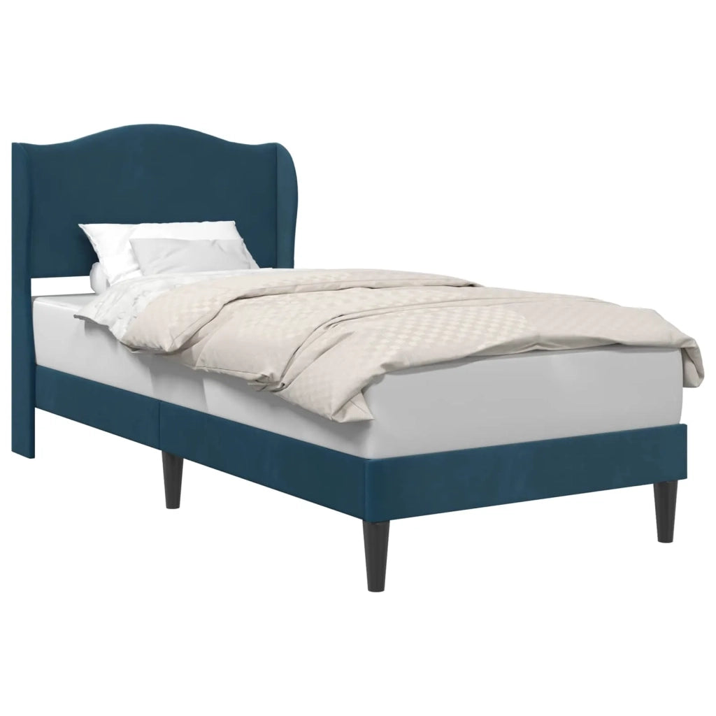 Struttura del letto con testiera Blu 90 x 200 cm Velluto 42027898