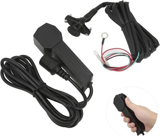 Pulsante a 3 Fili a Controllo Remoto con Fusto in Plastica Femmina 12V - Pulsante a Controllo Remoto Manuale a 3 Fili con Cavo Elettrico di 9 Ft Impermeabile all'Acqua