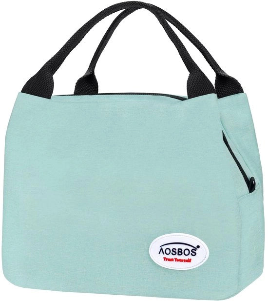 Borsa isolata per picnic, portatile, verde menta