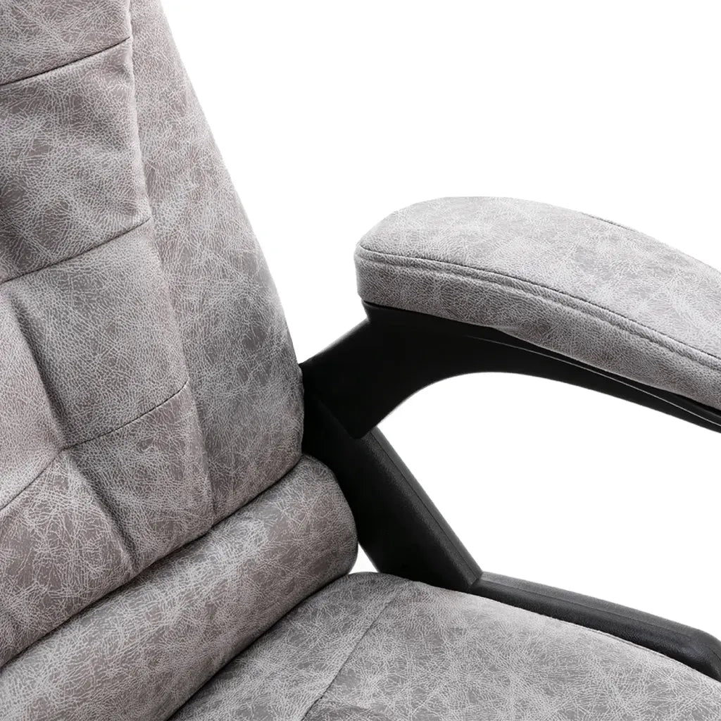 Sedia da Ufficio | Sedia da Gaming Grigio Chiaro in Scamosciato
