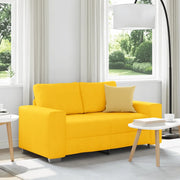 Divano Divanetto Giallo Chiaro 160x77x82cm Tessuto di Velluto a Coste 4105198
