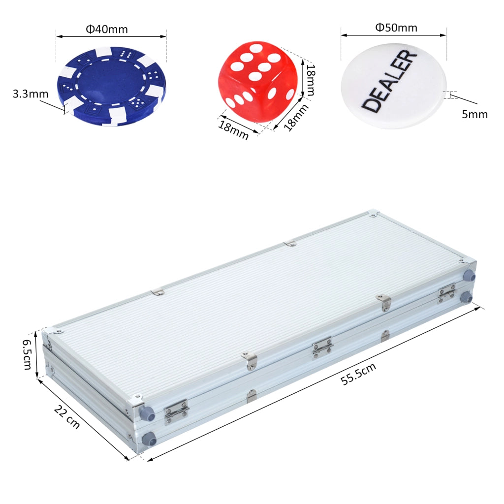 Set Poker ¨C Minimal ¨C Alluminio, 500 Fiches, 2 Mazzi