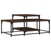 Tavolino salotto | Tavolino da caff¨¨ | Tavolino da Soggiorno Rovere Marrone 102x60x45cm Legno Multistrato