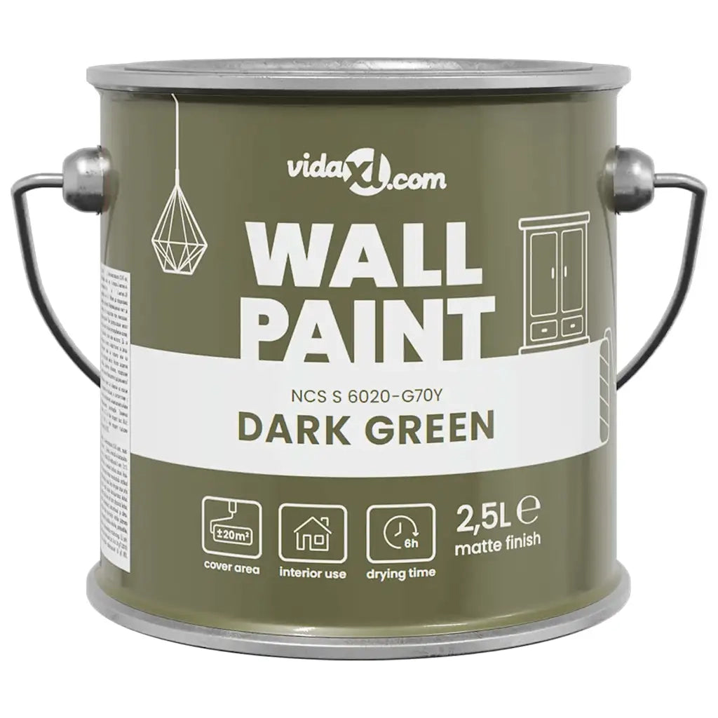 Pittura murale Verde 2,5 L Stampa da parete CFW5201859