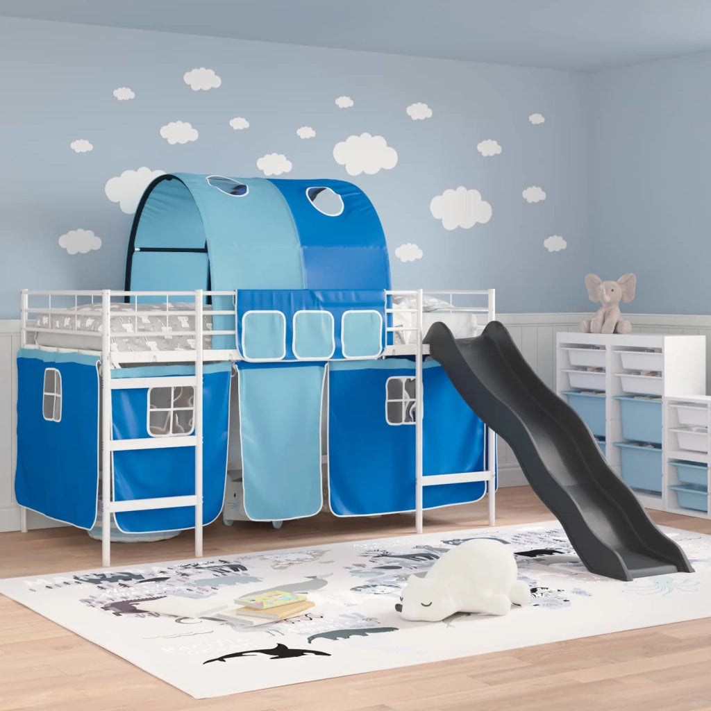 Struttura del letto loft per bambini Bianco e Blu 100 x 200 cm 42020862