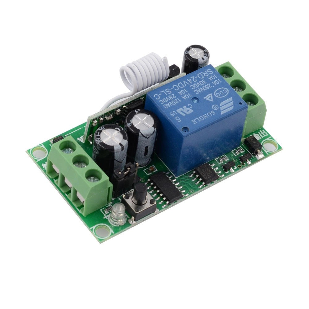 Trade Shop - Kit Ricevitore Relè+ 2 Telecomandi Universale Radiocomando 433mhz Cancelli Luci -