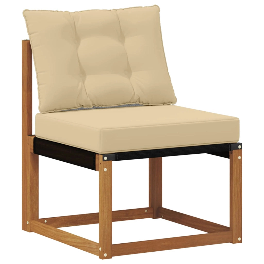 Set di divani da esterno con cuscino 6 pcs Naturale e Beige 3368692