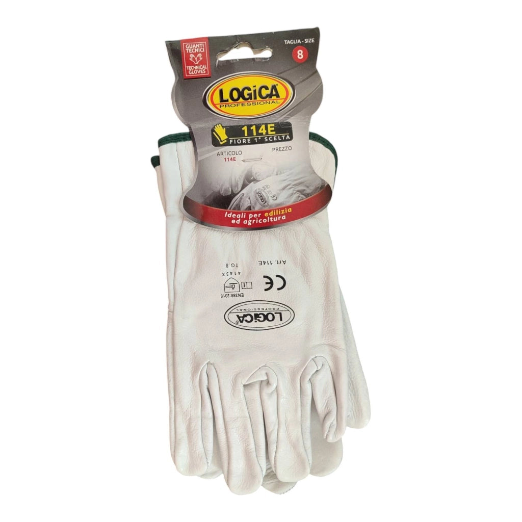 GUANTO FIORE BIANCO BOVINO tg.9