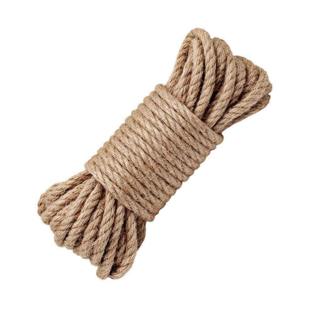 Trade Shop - Corda Fune Canapa Multiuso Intrecciata Giardino Lunghezza 10m Diam 4mm -