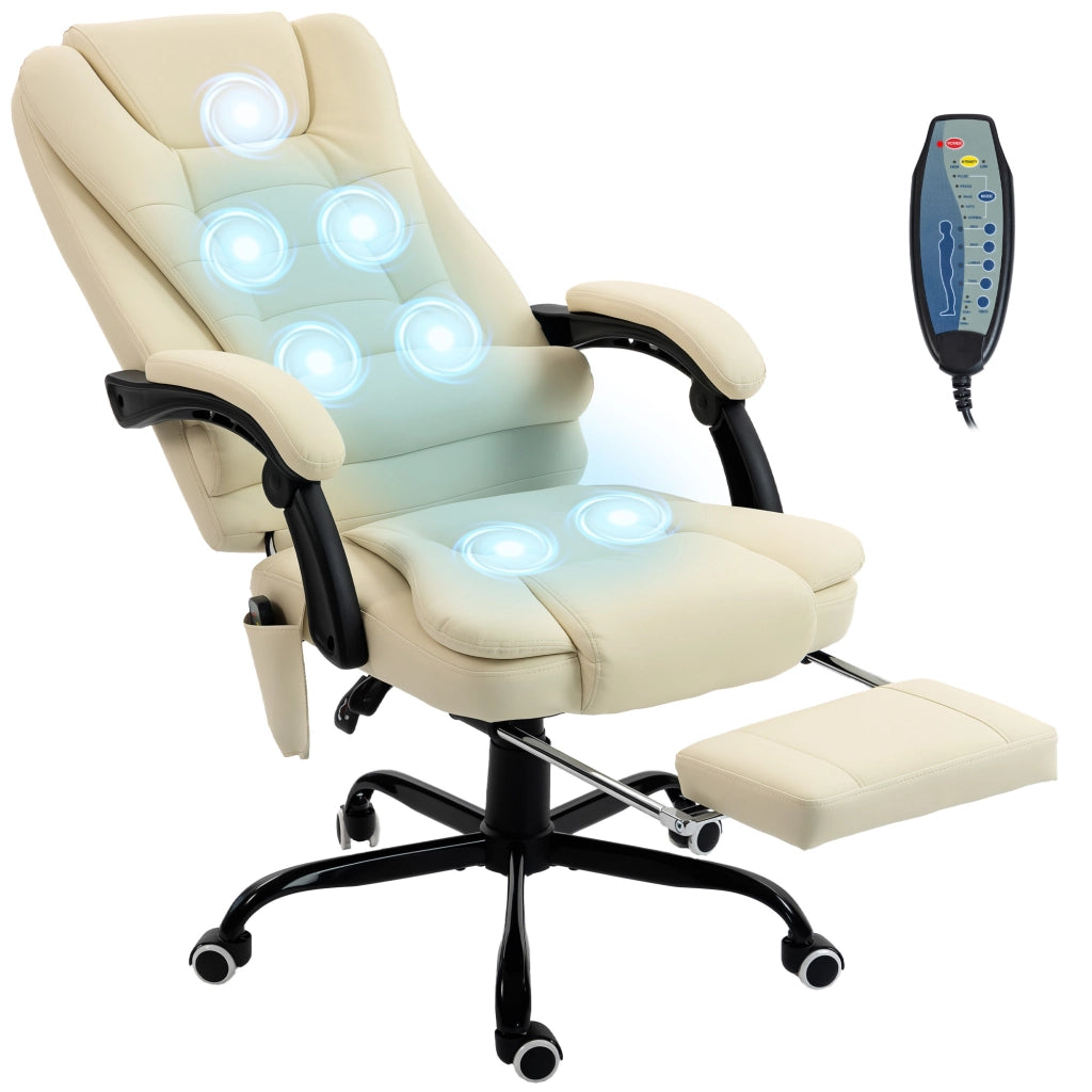 Sedia da ufficio massaggiante reclinabile regolabile ¨C Minimal ¨C beige