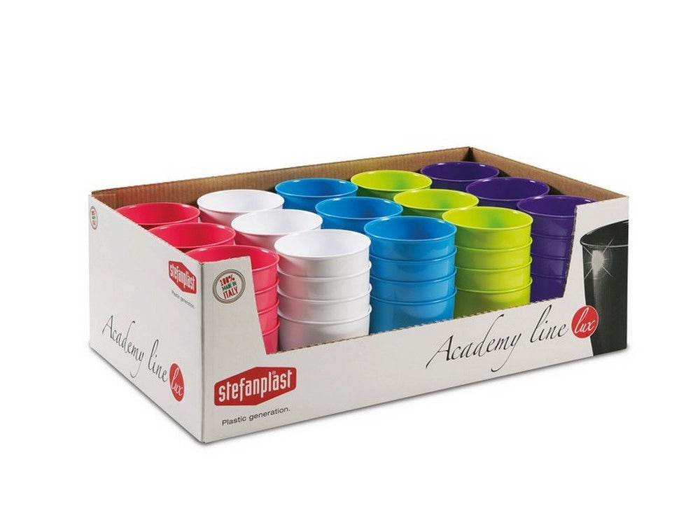 1cf vaso academy lux ï cm. 11x10 h col. assortiti espositore 60 pezzi cod:ferx.vit46966