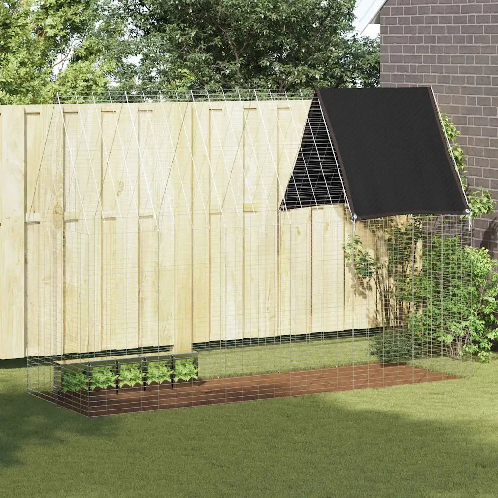 Gabbia per Conigli Argento 300 x 100 x 210 cm Acciaio zincato 42019247