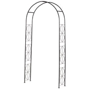 Arco Rampicante per Giardino ¨C Xylo ¨C Metallo Nero 114x30x230cm