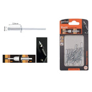 Trade Shop - Set 18 Pz Rivetti Rivetto 4x13 Mm Accessori Bricolage Ferramenta Fai Da Te 90817 -
