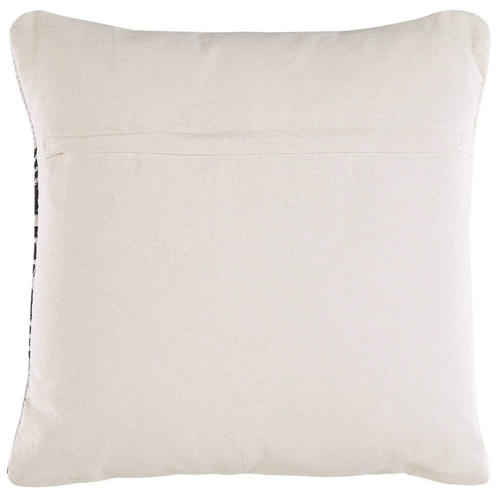 Set di 2 cuscini decorativi in cotone bianco e nero 45 x 45 cm federe rimovibili con imbottitura in poliestere