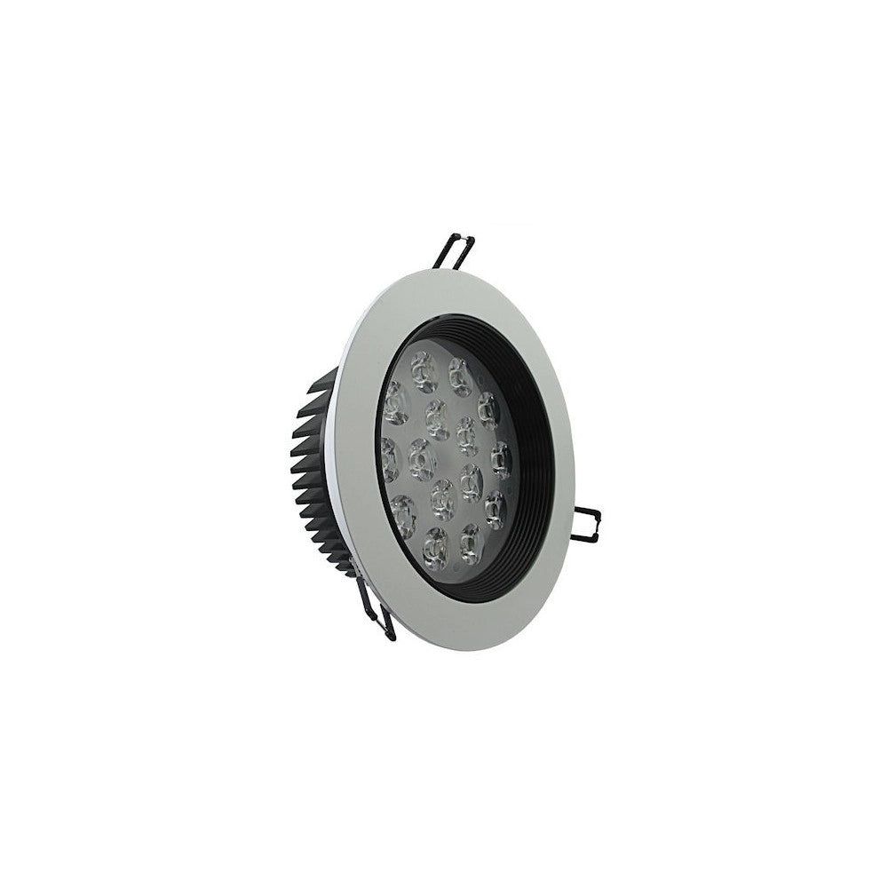 Trade Shop - Faretto Led Incasso A Molla Con Alette 3 5 7 9 12 15 18 W Cornice Telaio Bianco -