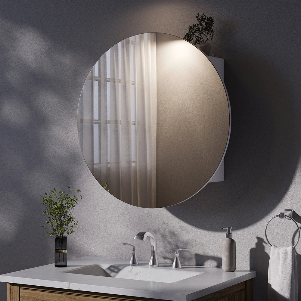 Vicco Specchio contenitore bagno Bianco 70 x 70 cm con 2 scomparti