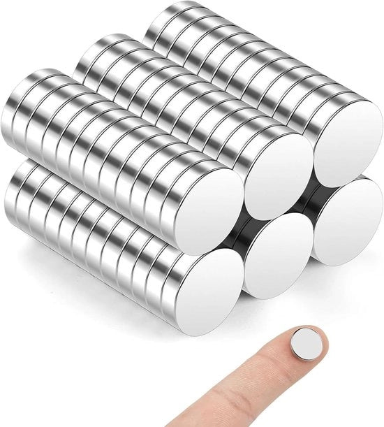 Magnetismo Neodymium - 30 Stuks - 12 x 2 mm - Autoadesivo - Magnetismo per Frigorifero - Magnetismo per Tabellone Bianco - Resistente ai Colpi