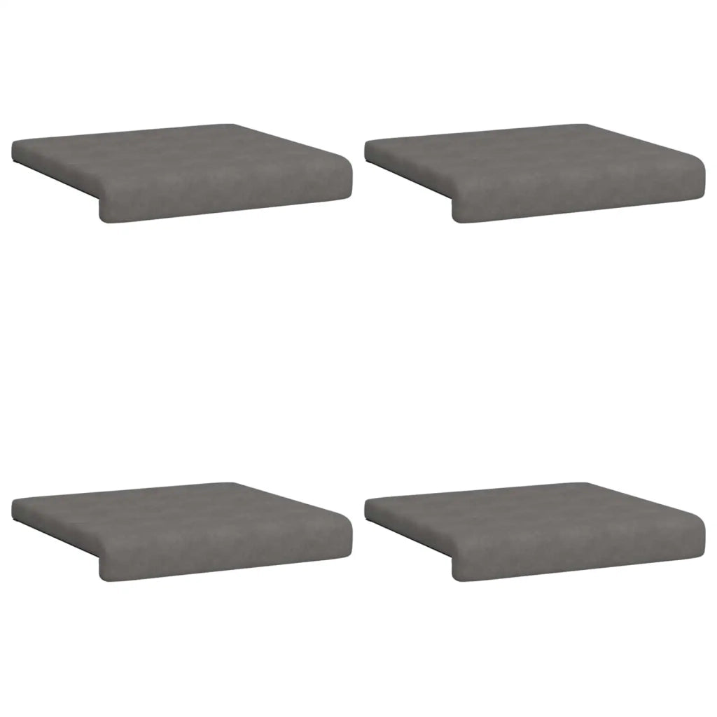 Cuscino per panchina 4 pcs Microfibra Grigio Scuro 42043131