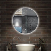 specchio 90 cm rotondo con luce led antiappannamento e touch