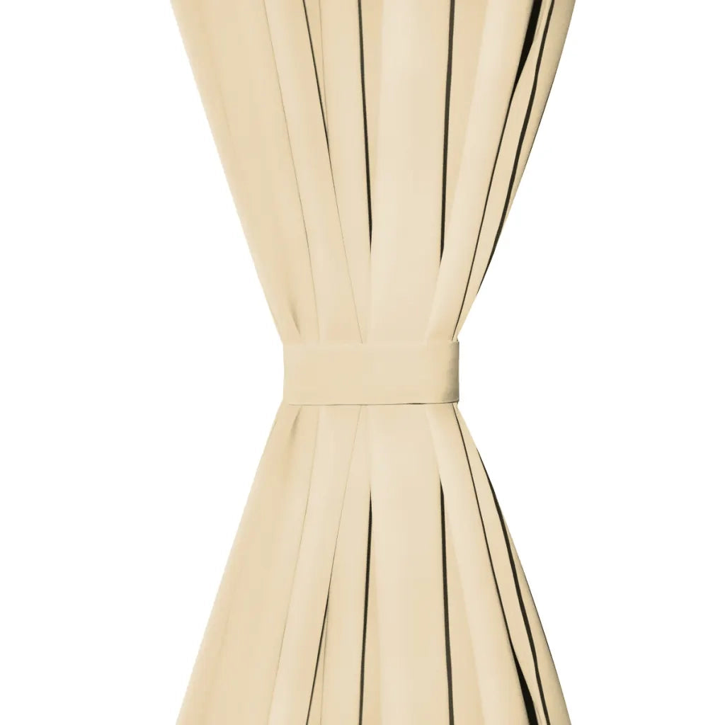 Tende in Micro Raso 2 pz con Passanti 140x245 cm Beige 132218