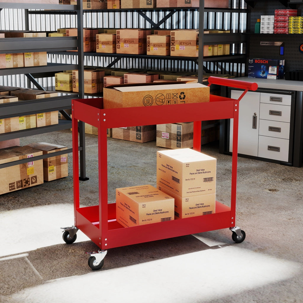 Carrello da lavoro ¨C Minimal ¨C 84.5x38x84 cm rosso