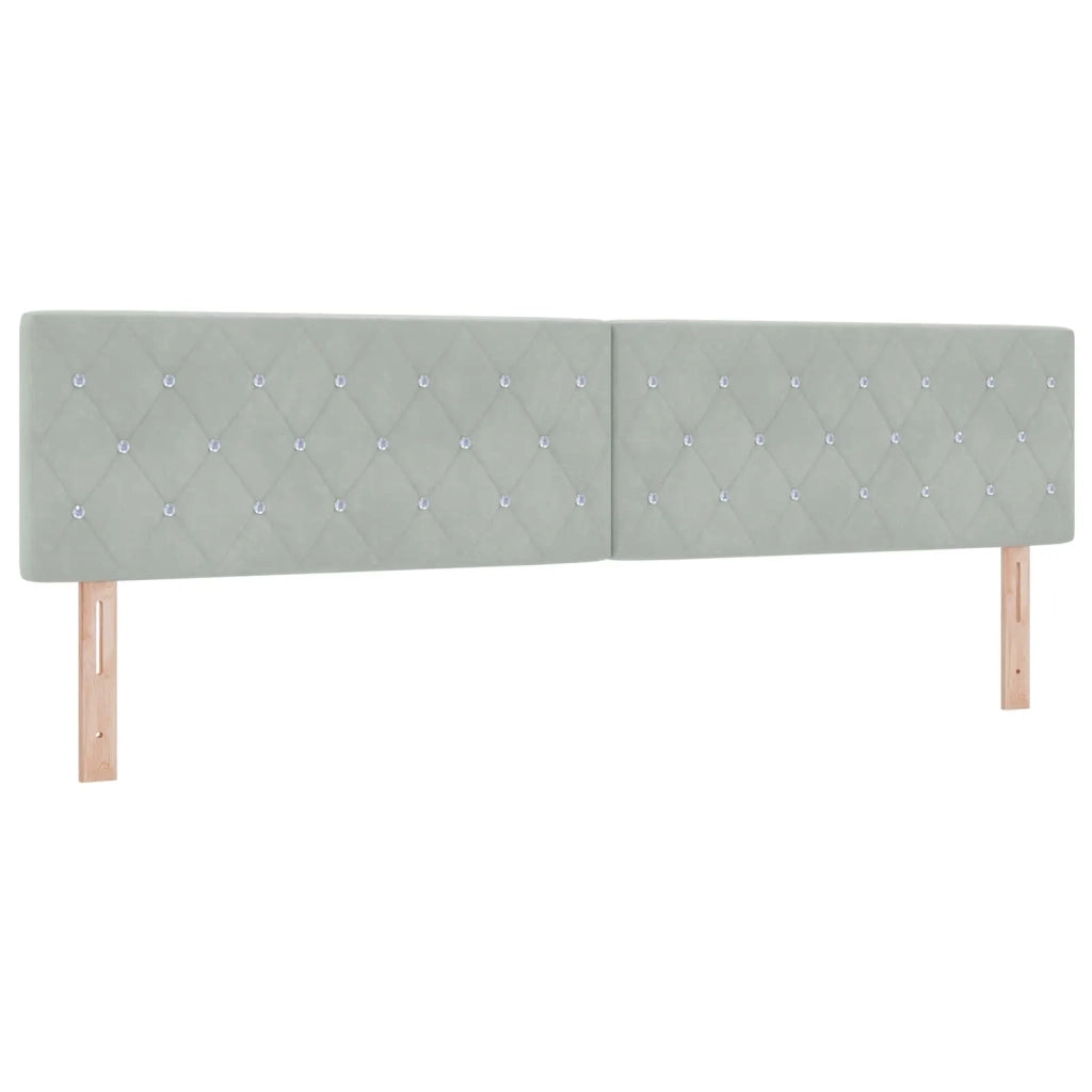 Letto box spring con materasso Grigio Chiaro 200 x 200 cm 3450776
