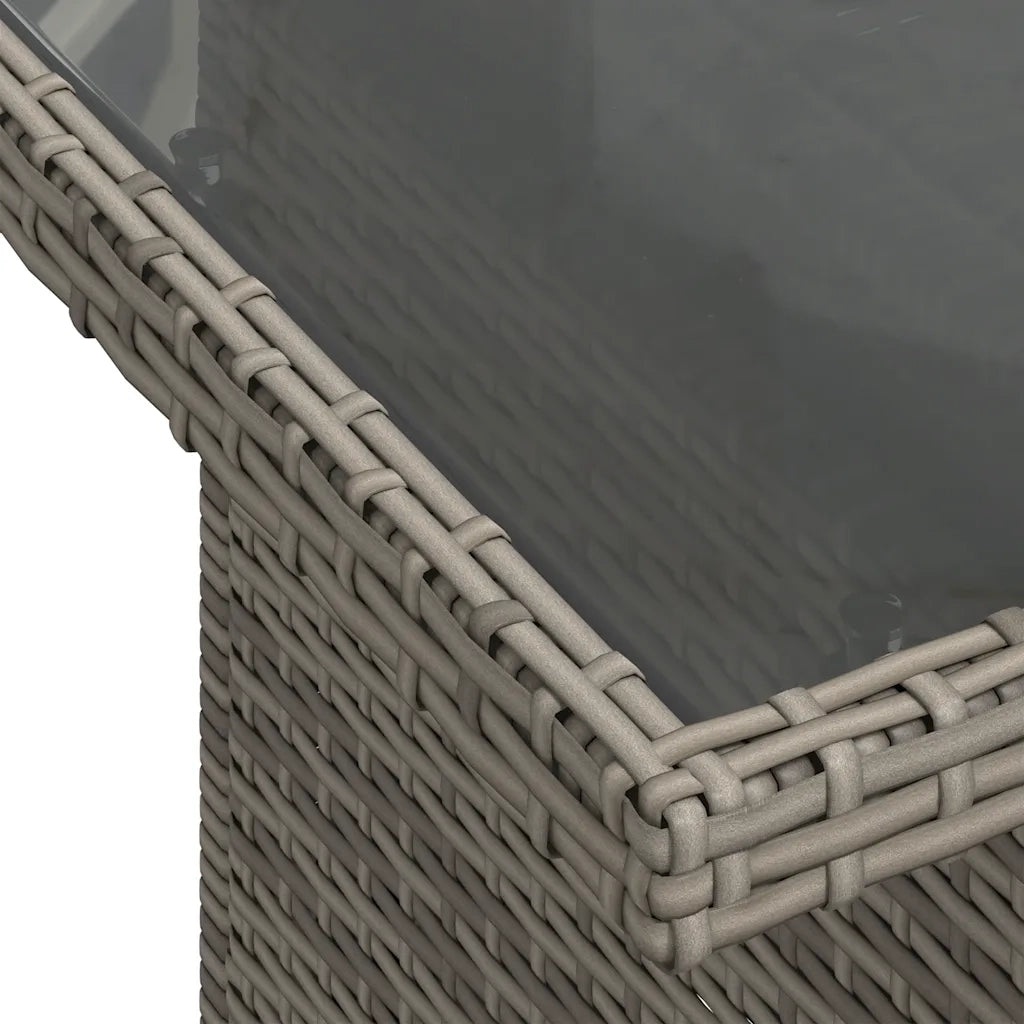 Set Divano da Giardino 5 pz con Cuscini Grigio in Polyrattan 3326151