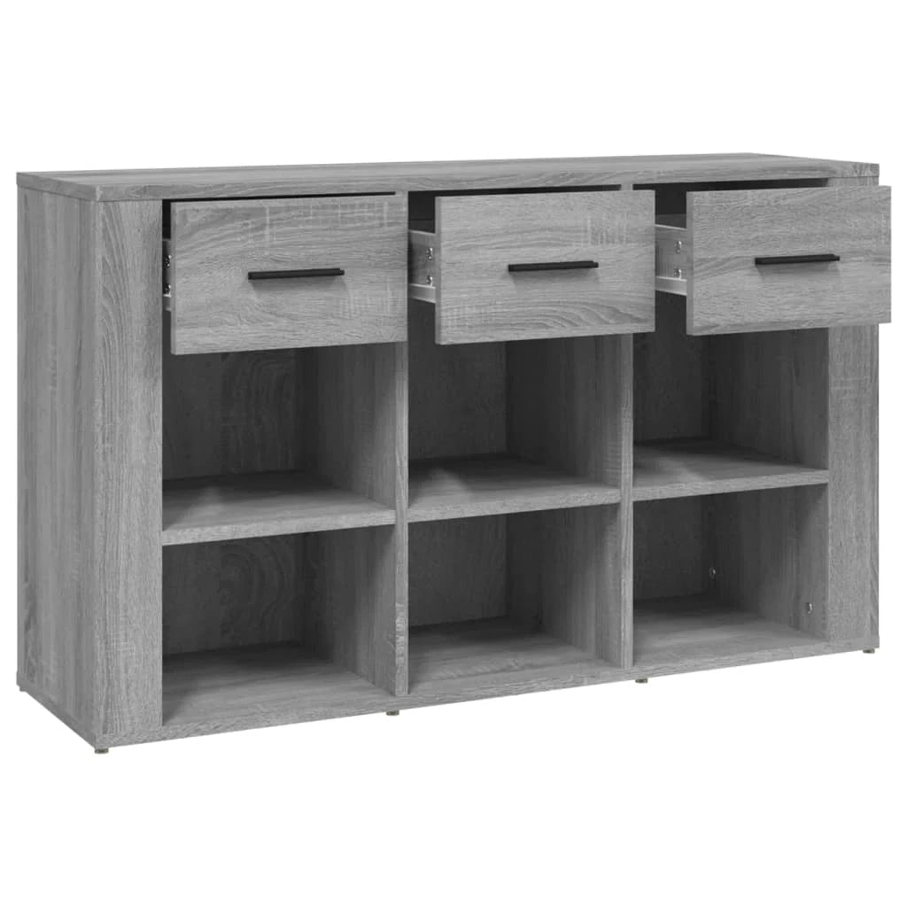 Buffet credenza cassettiera armadio mobile contenitore organizer cucina soggiorno rovere Sonoma 100 x 30 x 59,5 cm legno ingegnerizzato grigio 02_0036243
