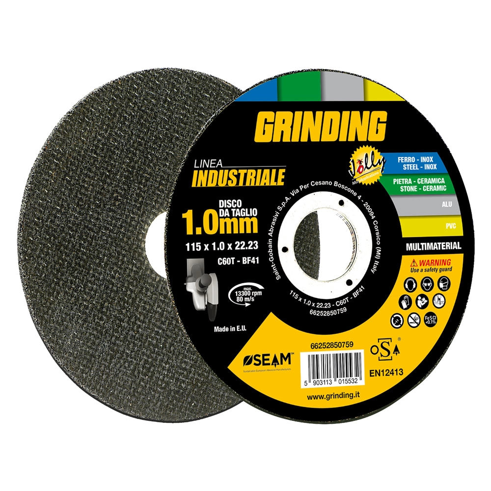 MOLA ABRASIVA 'JOLLY GRINDING LINEA INDUSTRIALE' ø 115 x 1,0- 10 pezzi  - GRINDING