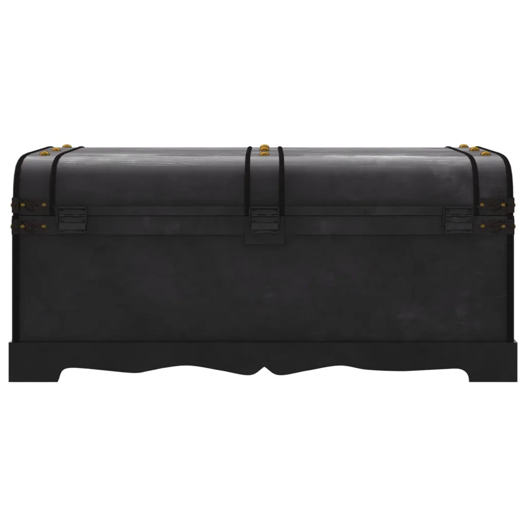 Baule del Tesoro in Legno Grande Nero 60797