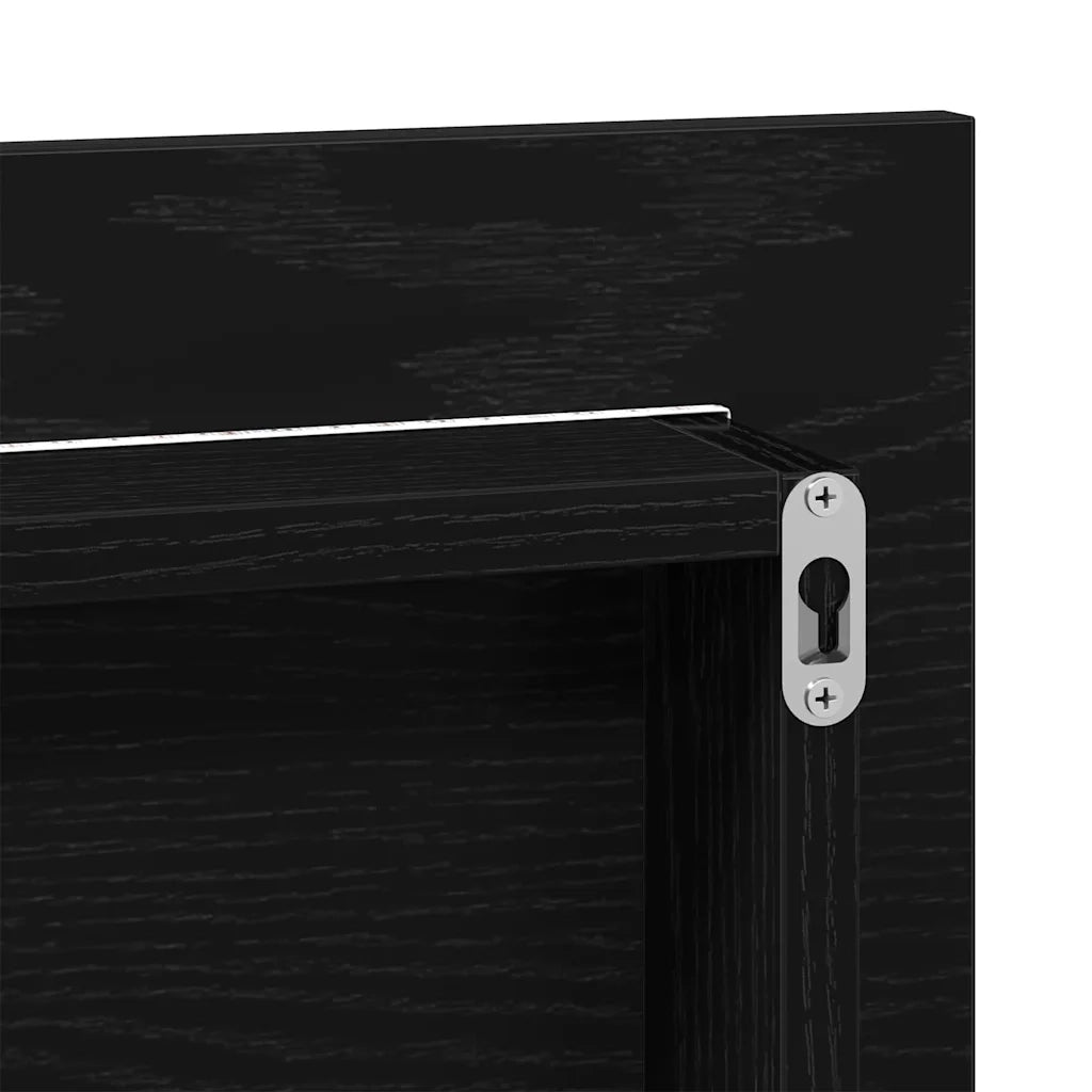 Specchio Rovere nero 80 x 37 cm Vetro e Legno Ingegnerizzato 863308