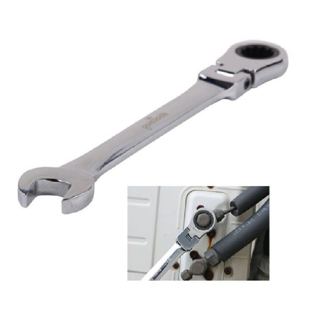 Trade Shop - Chiave A Cricchetto Combinata 19mm Testa Pieghevole Cromo Vanadio Utensile 91740 -