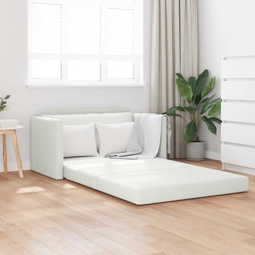 Divano letto | Sof¨¤ letto | Letto singolo Bianco 124 x 71 x 78 cm Pelle Artificiale