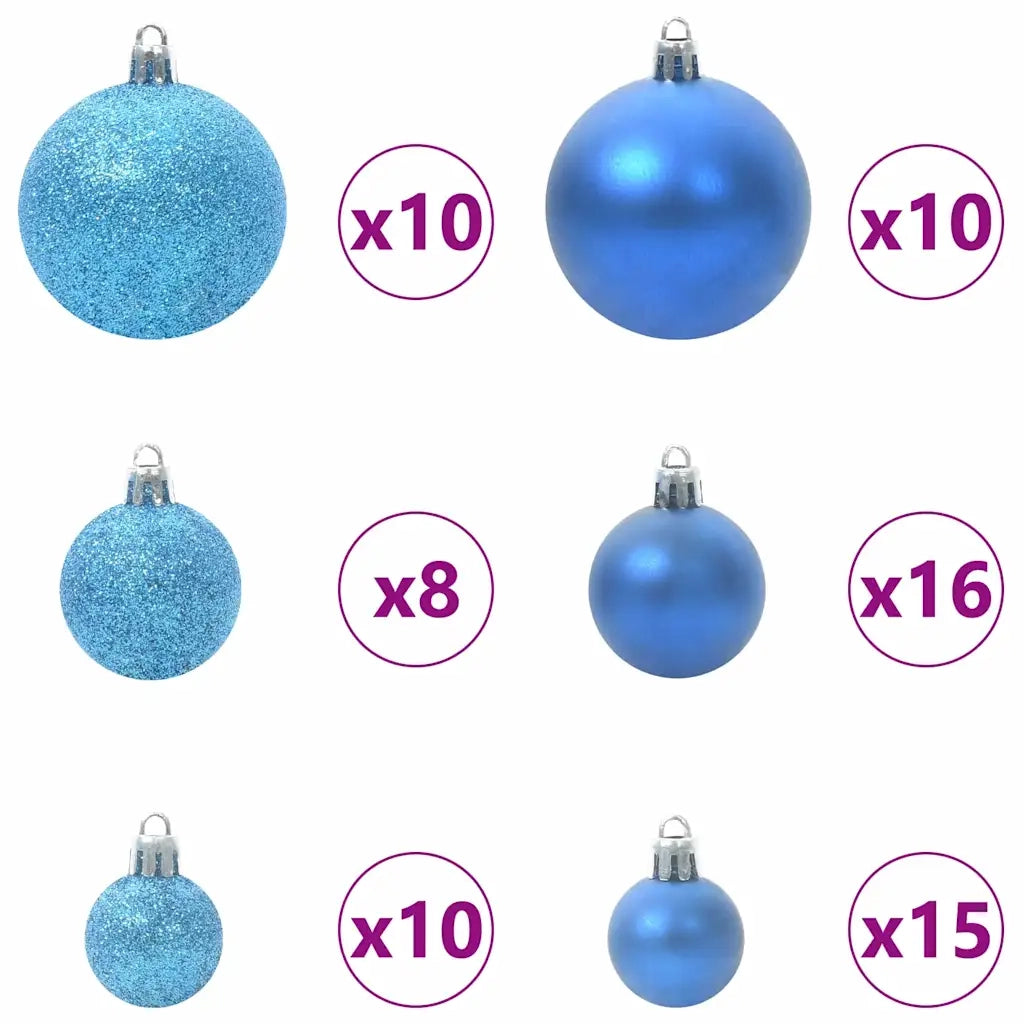 Albero di Natale artificiale con luci integrate Argento 210 cm 3397226