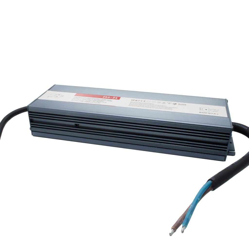 Alimentatore slim IP67 250W trasformatore stabilizzato in 230V out 24V 10A alimentazione strisce LED luci lampade