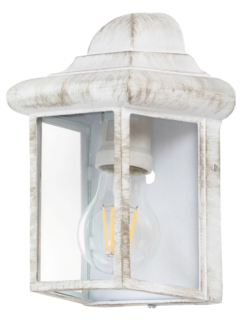 Applique esterna Norvich provenzale E27 bianco anticato Rabalux