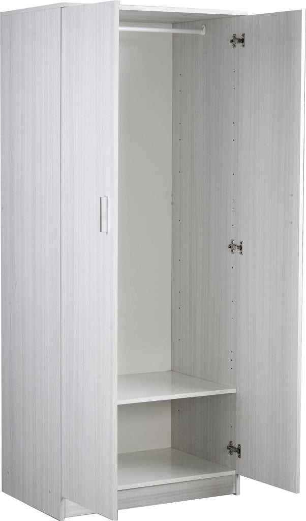 Armadio 2 Ante 77x182x52 cm Eucalipto