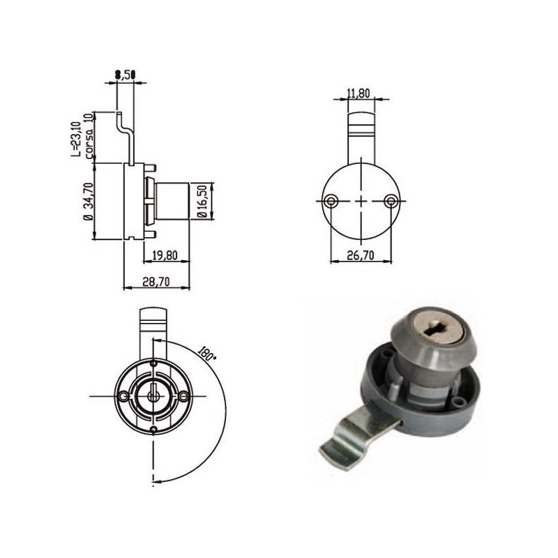 Cilindro Levetta Mm 20 240051 Omr