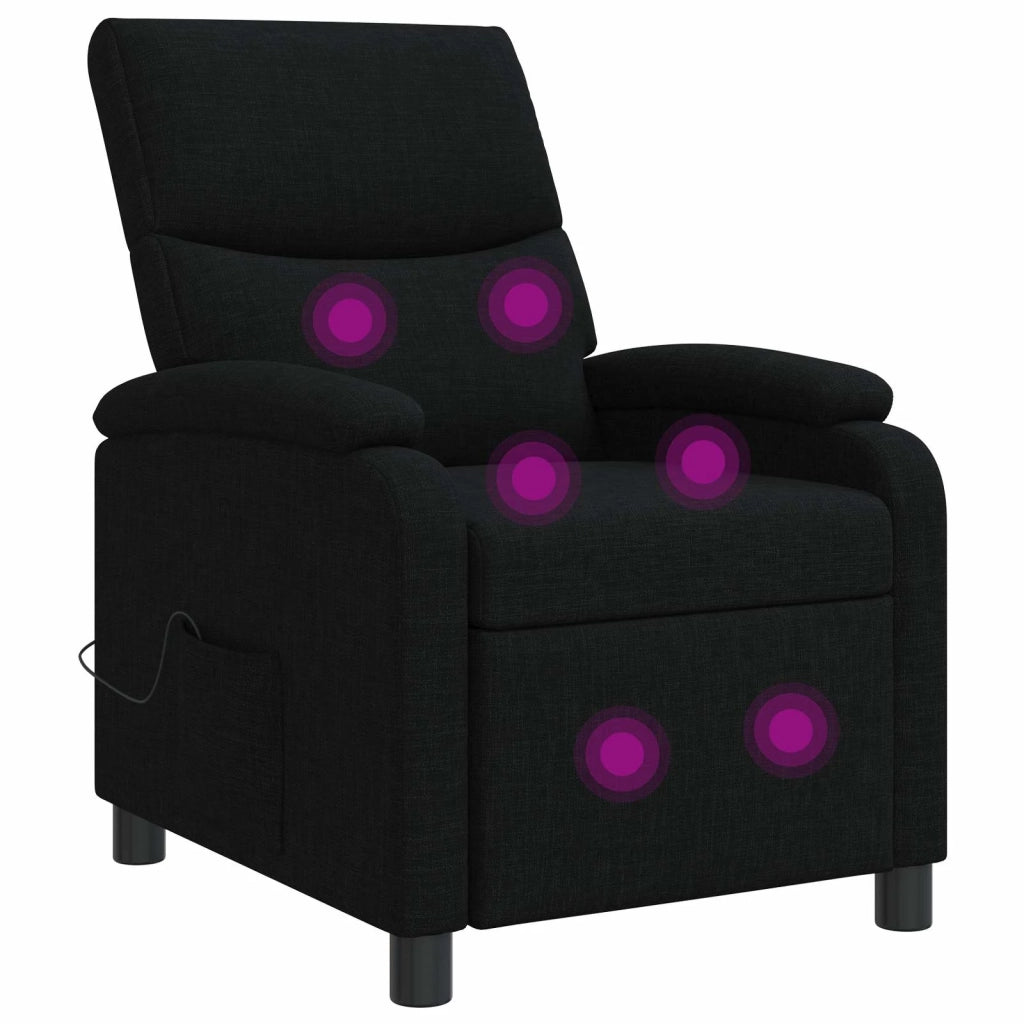 Poltrona Massaggiante Nero Tessuto 42035011
