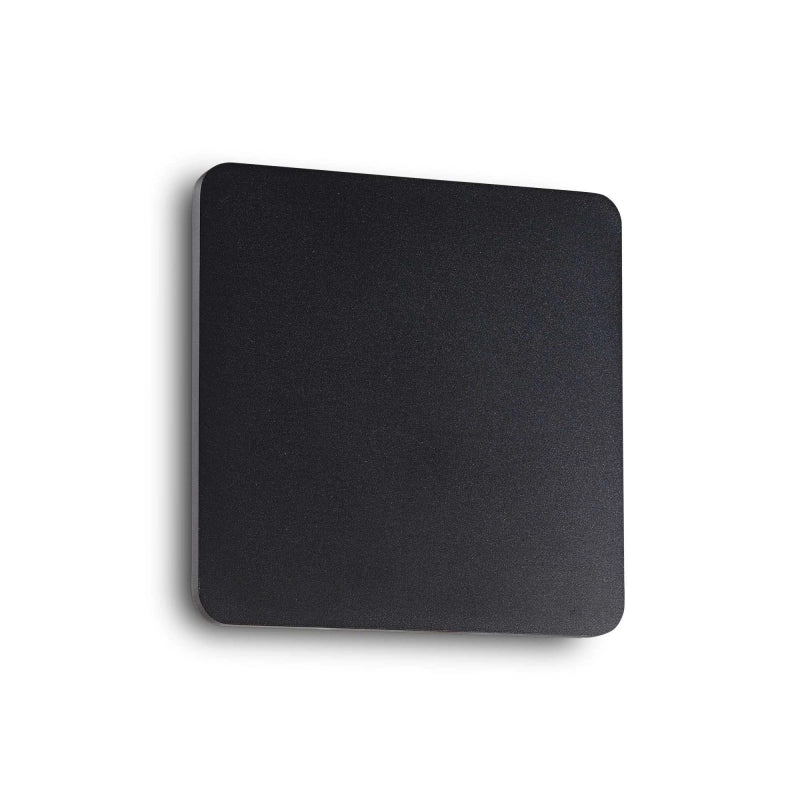 Lampada Da Parete Cover Ap D20 Square Nero Ideal-Lux