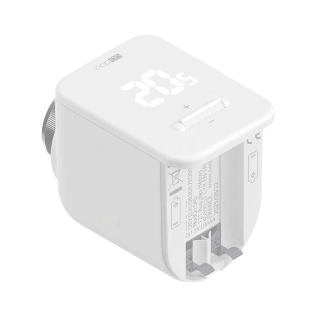 Testina valvola termostatica wireless compatibile LoRaWAN per radiatori Bianco NODON