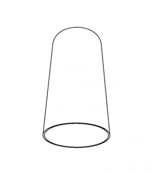 INFINITY-ACC. M Cono accessorio bianco in vetro satinato per Infinity M.