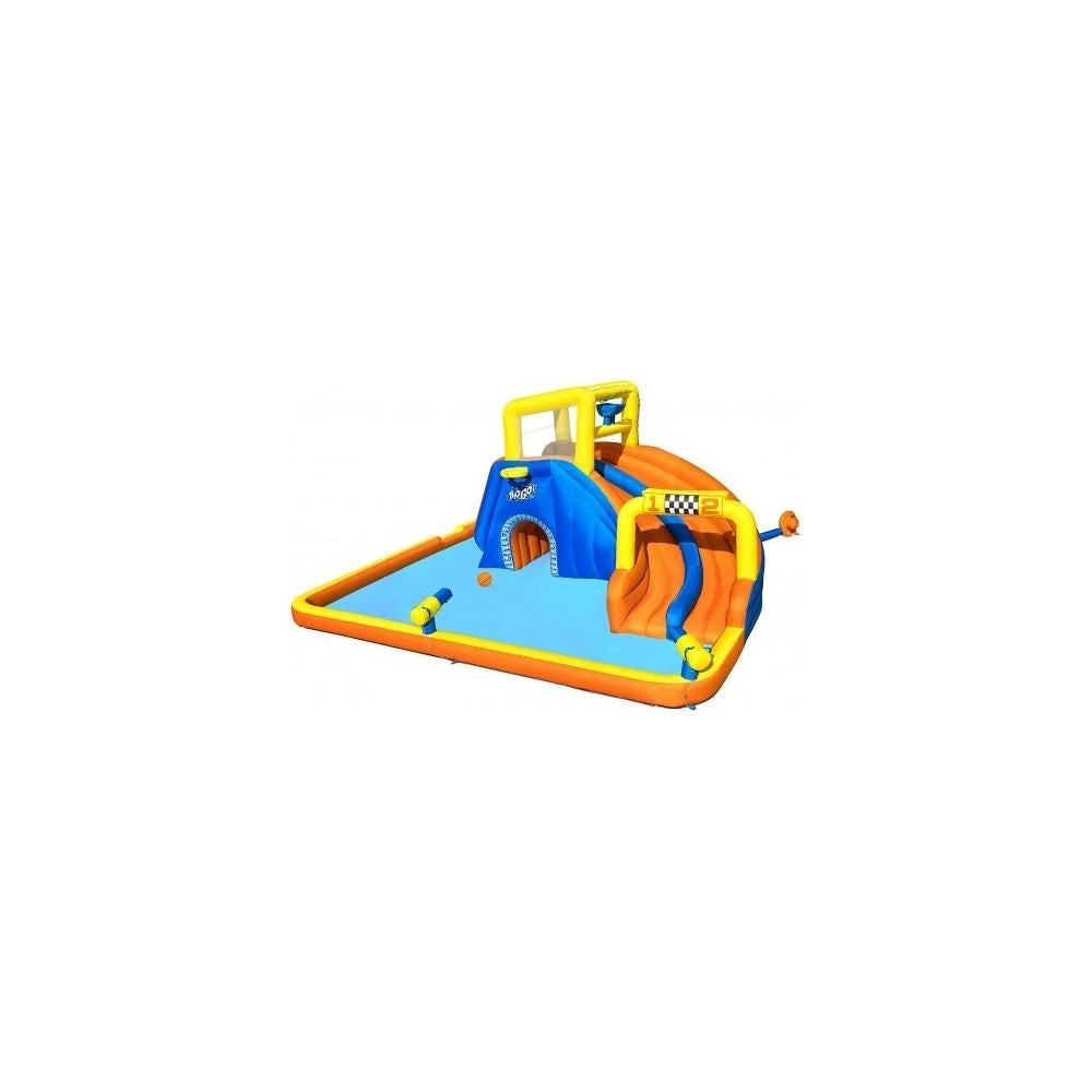 Super Speedway Gonfiabile: il parco acquatico per bambini che vi farà volare! - Dimensioni: 5.51 m x 5.02 m x 2.65 m