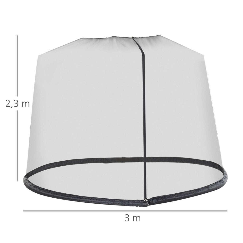 Zanzariera per Ombrellone 300 cm ¨C Minimal ¨C Grigio
