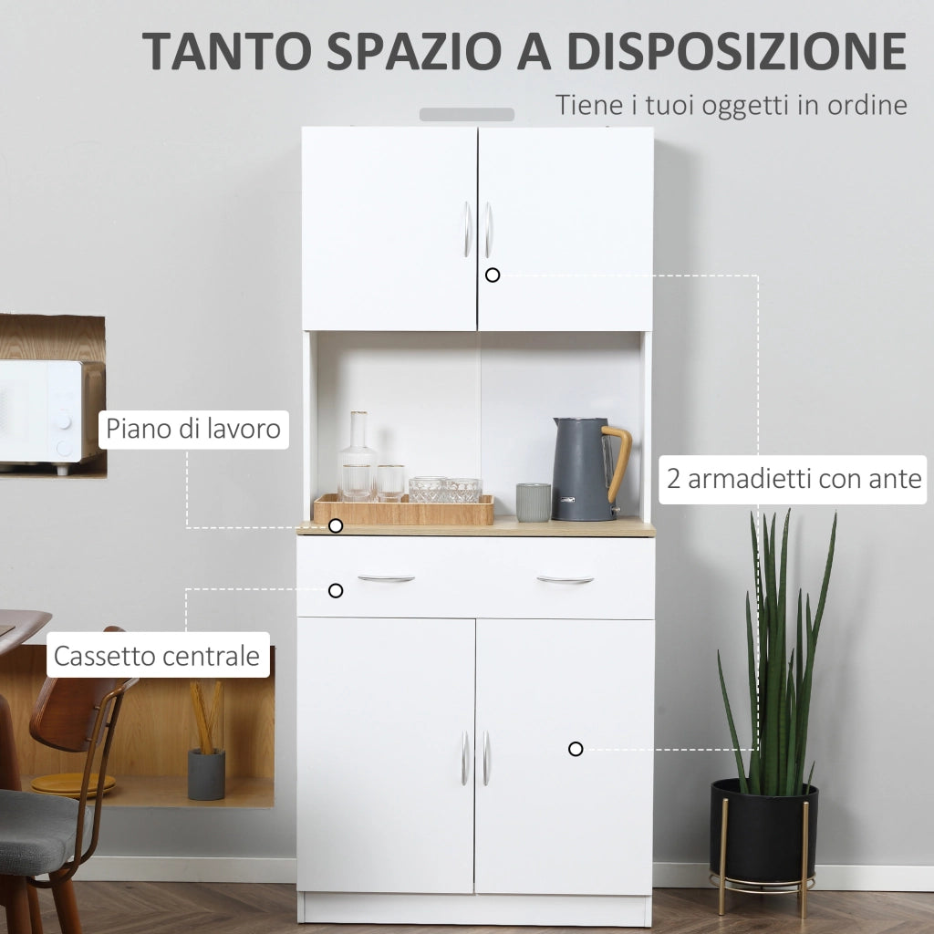Credenza ¨C Minimal ¨C Legno Bianco 80x40x180