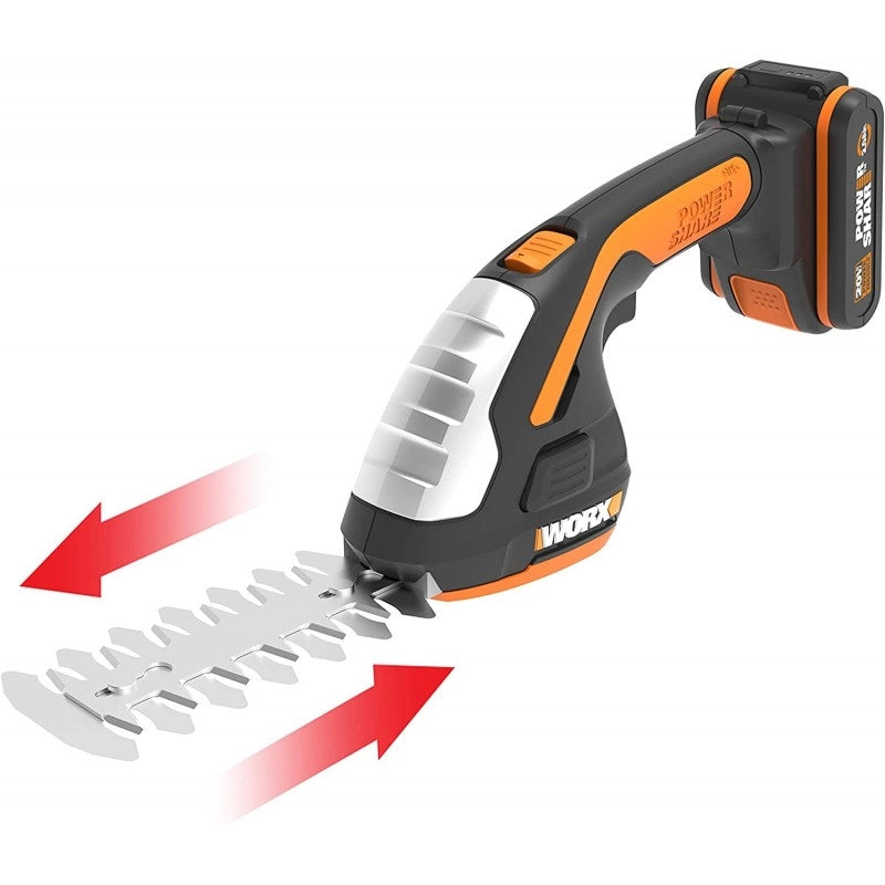 Forbice Tagliaerba e Tagliasiepi 4 in 1 20V senza Batteria per Rifinitura Giardino - Worx