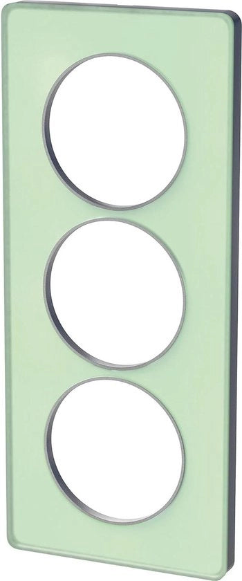 Pannello trasparente in vetro con bordo in alluminio da 57 mm verticale - S530816S