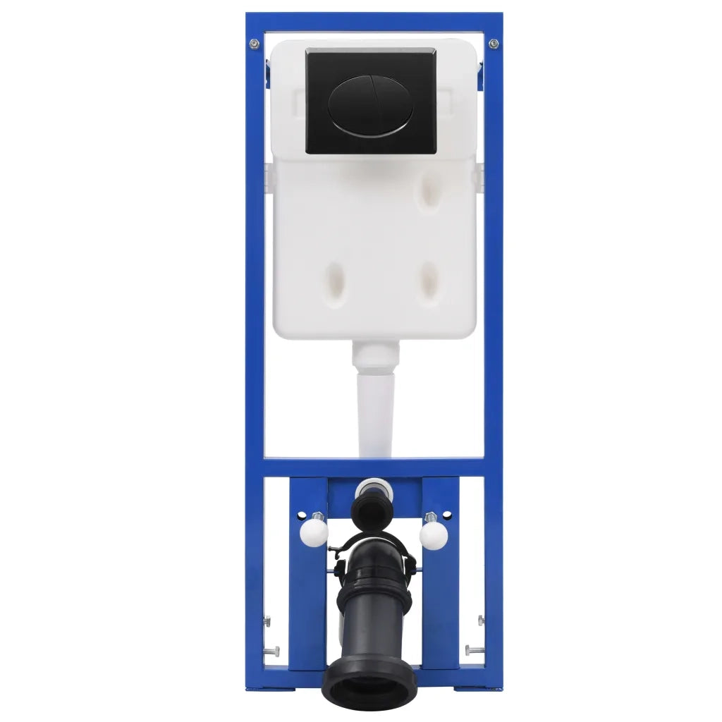 WC a Muro con Sciacquone Nascosto in Ceramica Nera 3054477